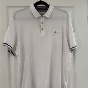 Ted Baker White Polo with Navy Trim